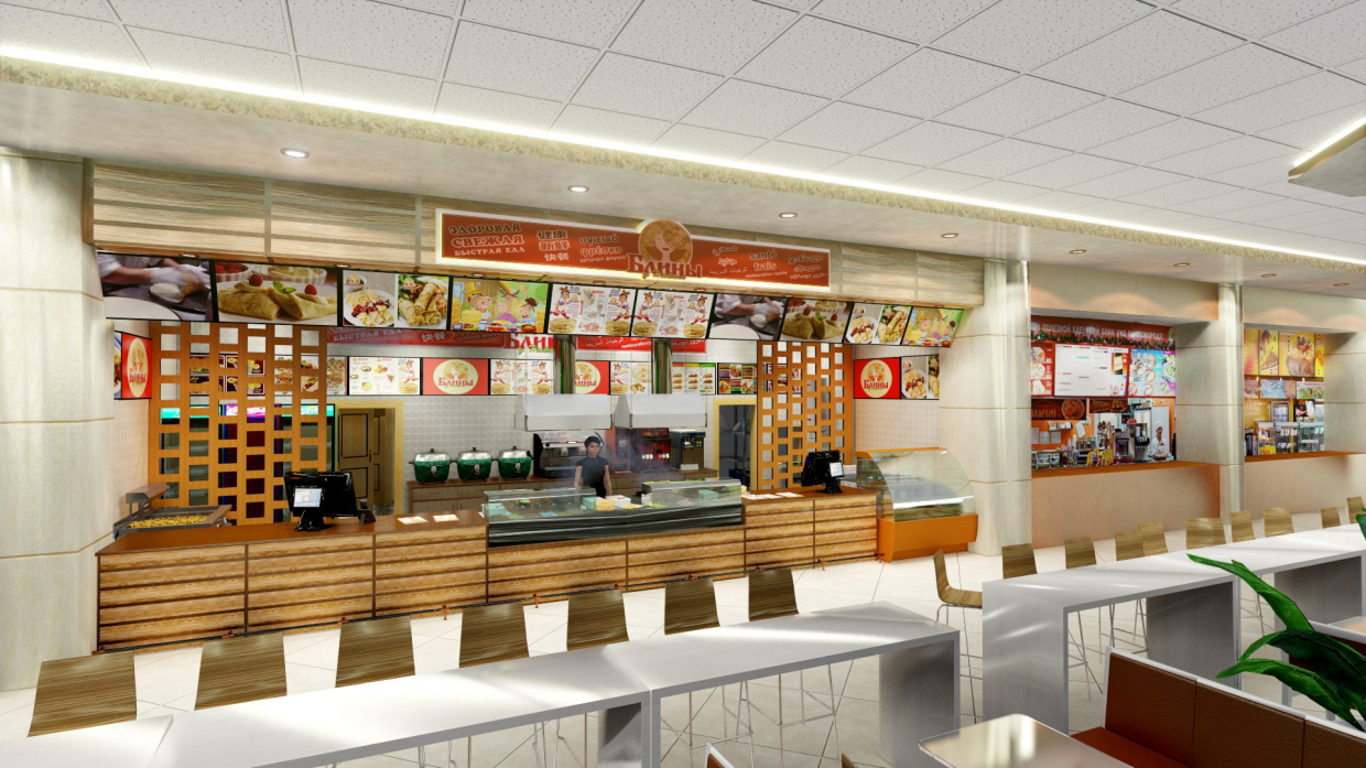 3D presentation of a brand in Foodcourt of a large fuel dispenser. (Video attached) in Cinema 4d Other image