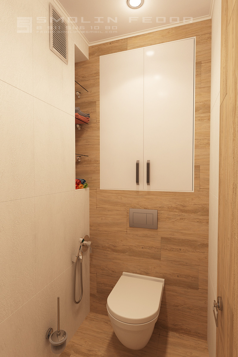 पारिस्थितिकी शैली में शौचालय 3d max corona render में प्रस्तुत छवि