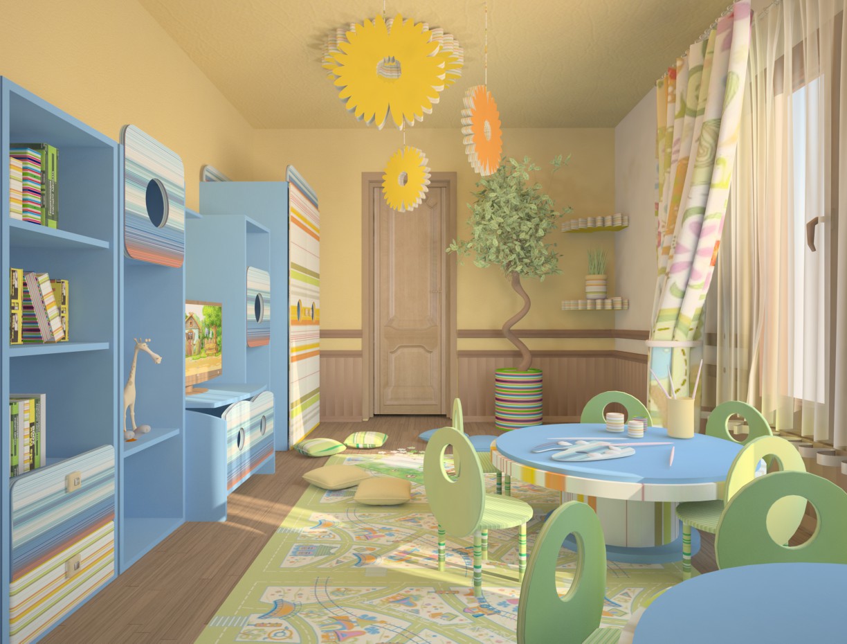 imagen de cuarto de niños))) en 3d max vray