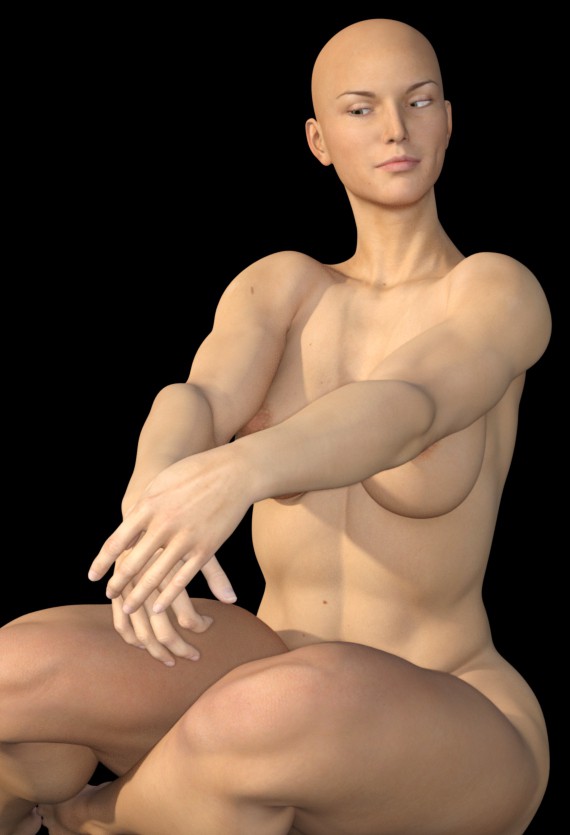 Calvo, pero chica fuerte imagen de Calvo, pero chica fuerte en Marvelous Designer maxwell render