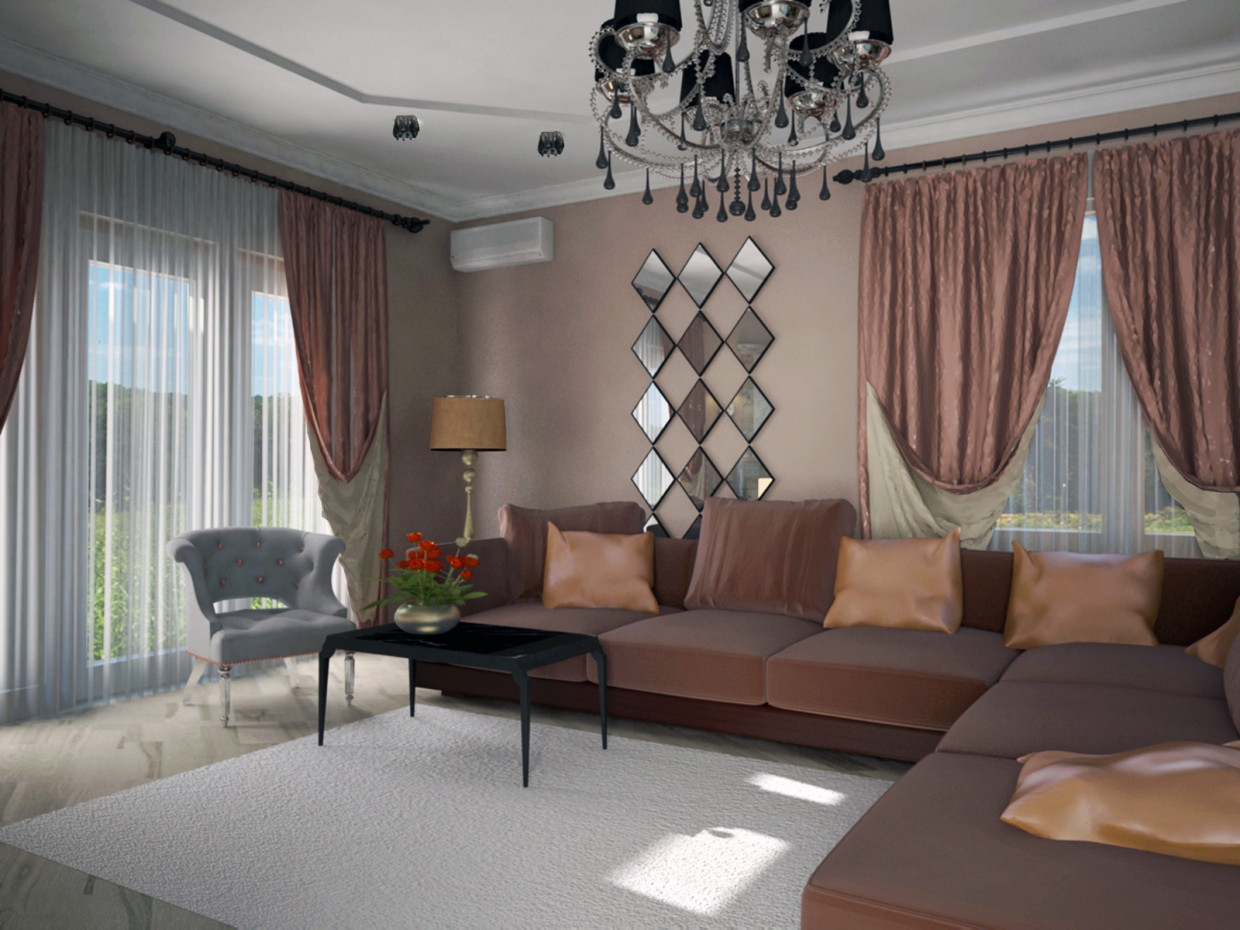 living room in 3d max vray 1.5 image
