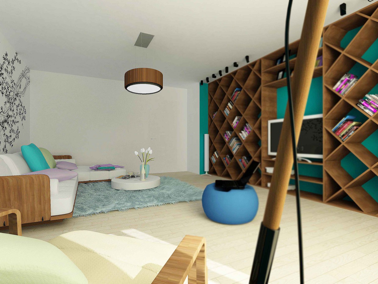 Rediseño de la sala de estar en Ekaterimburgo imagen de Rediseño de la sala de estar en Ekaterimburgo en 3d max vray