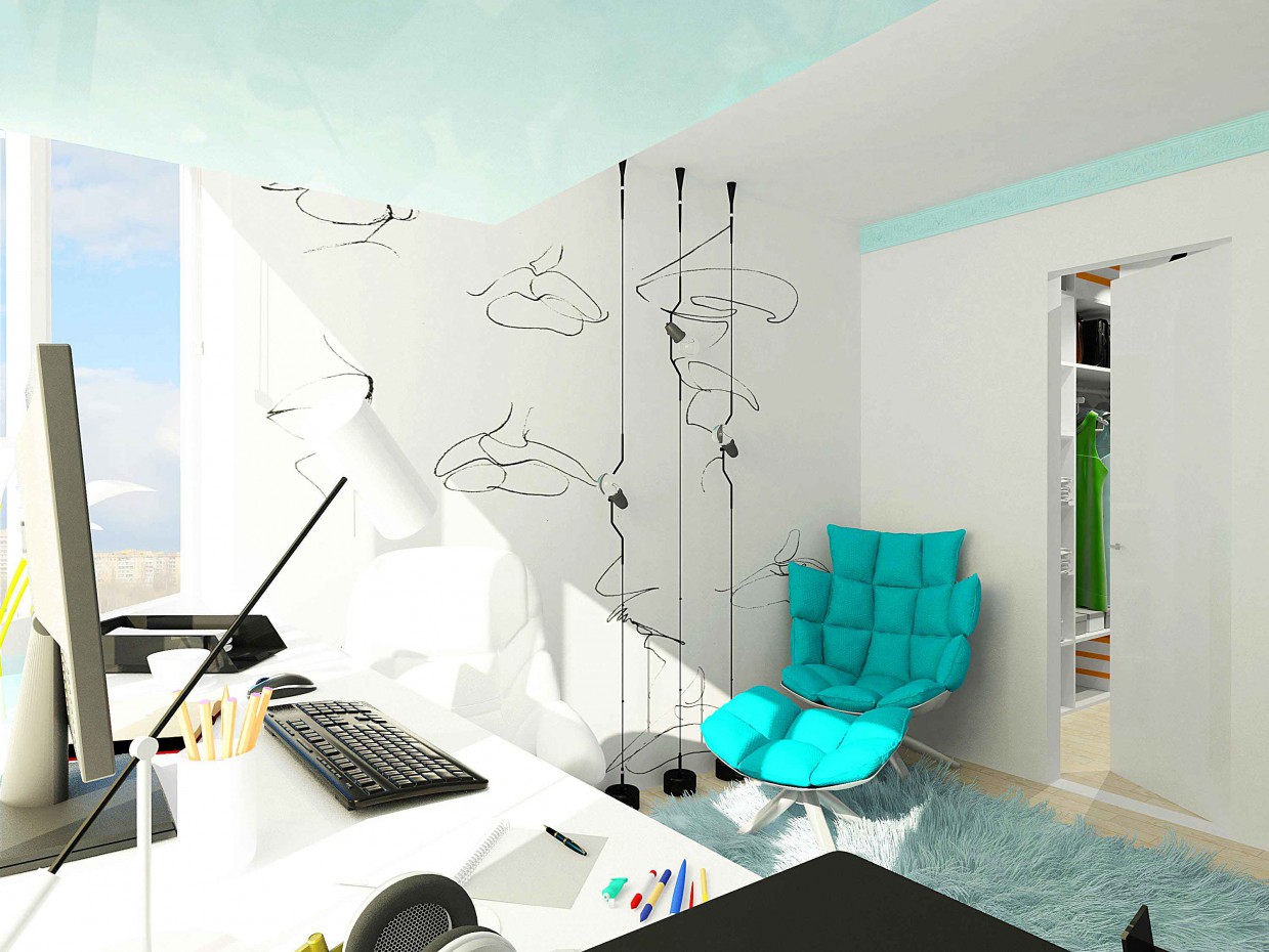 Rediseño de la sala de estar en Ekaterimburgo imagen de Rediseño de la sala de estar en Ekaterimburgo en 3d max vray