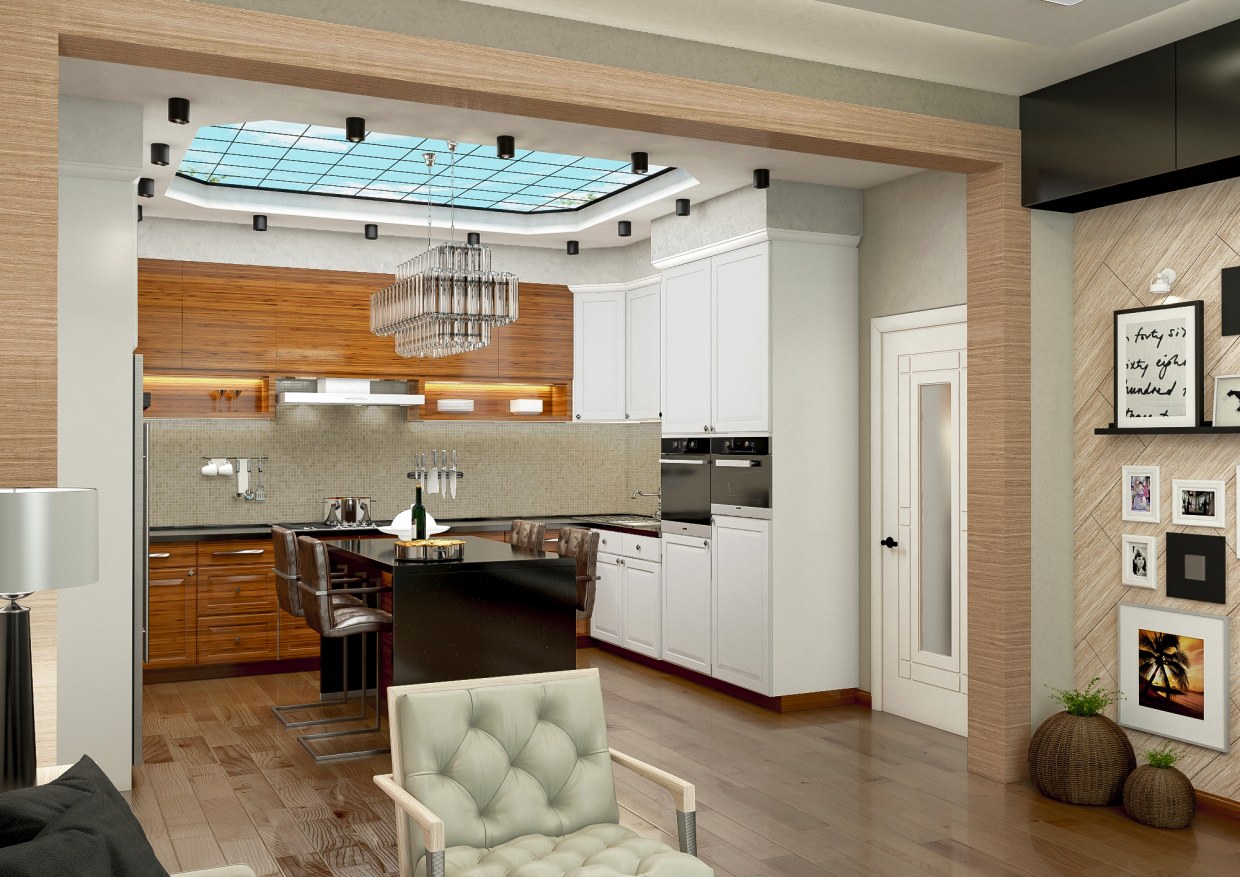 imagen de cocina en 3d max vray 3.0