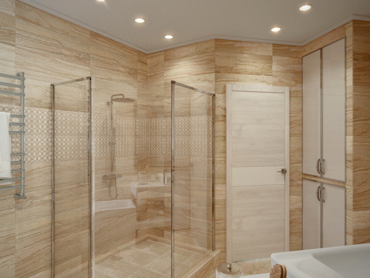 Une salle de bain dans 3d max corona render image