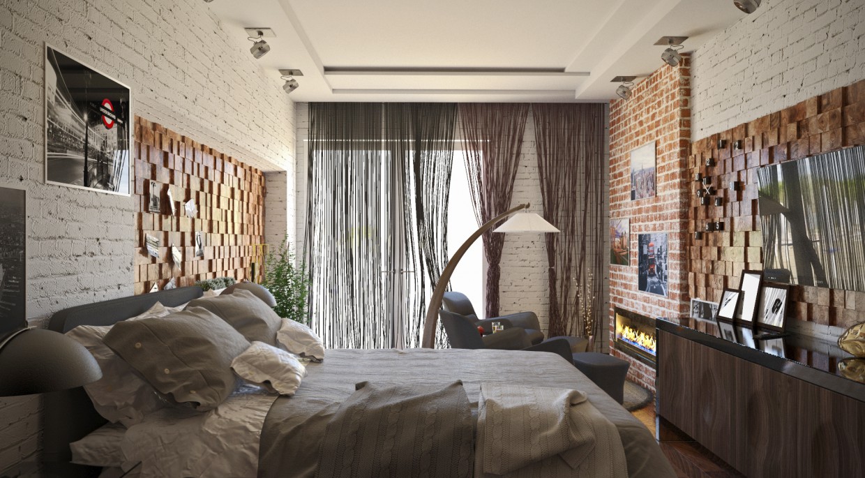 Loft morbido in 3d max corona render immagine