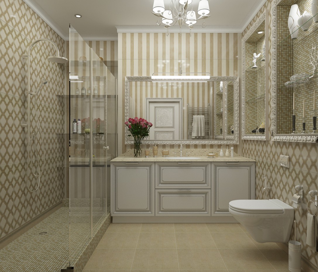 a bathroom in 3d max vray image