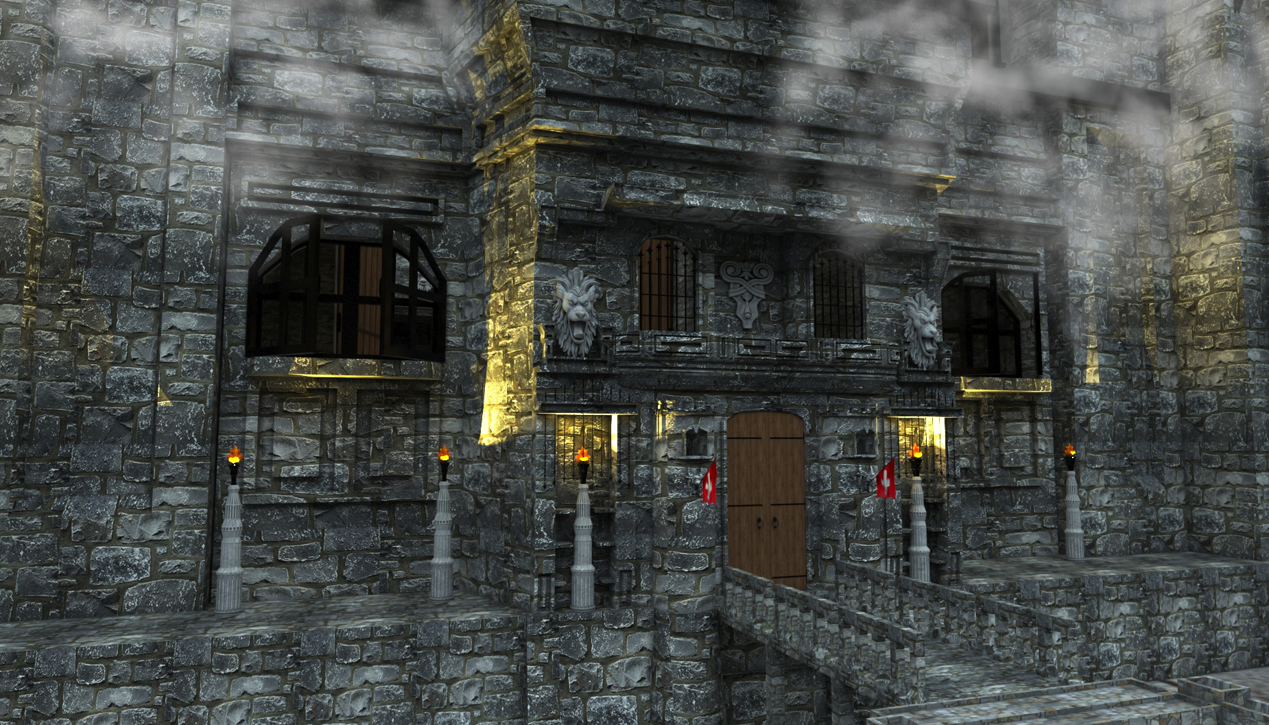 प्राचीन महल 3d max vray 3.0 में प्रस्तुत छवि