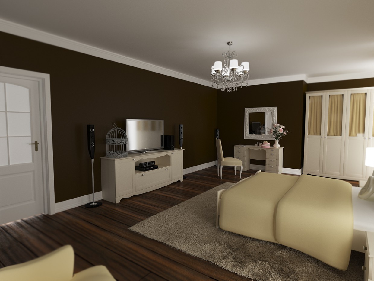 Спальня Спальня в 3d max corona render зображення