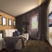 Die Zimmer in der Hütte von Protokollen in 3d max corona render Bild