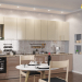 Visualização da unidade de cozinha "Cappuccino" em 3d max corona render imagem