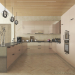 Grande cozinha moderna em forma de U (iluminação diurna e noturna) em 3d max vray 3.0 imagem
