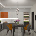 Küche Interieur in 3d max corona render Bild