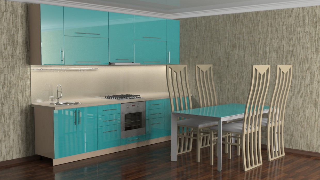 Kitchen 1 in 3d max vray 2.5 image