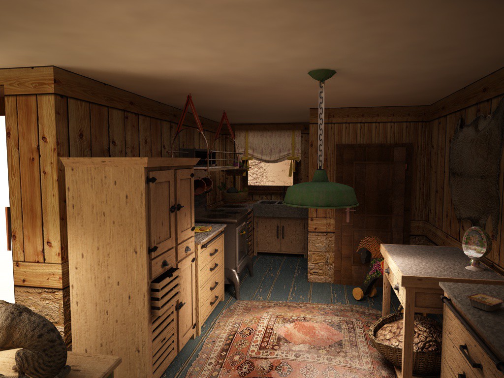 very small house very small house in Cinema 4d vray image