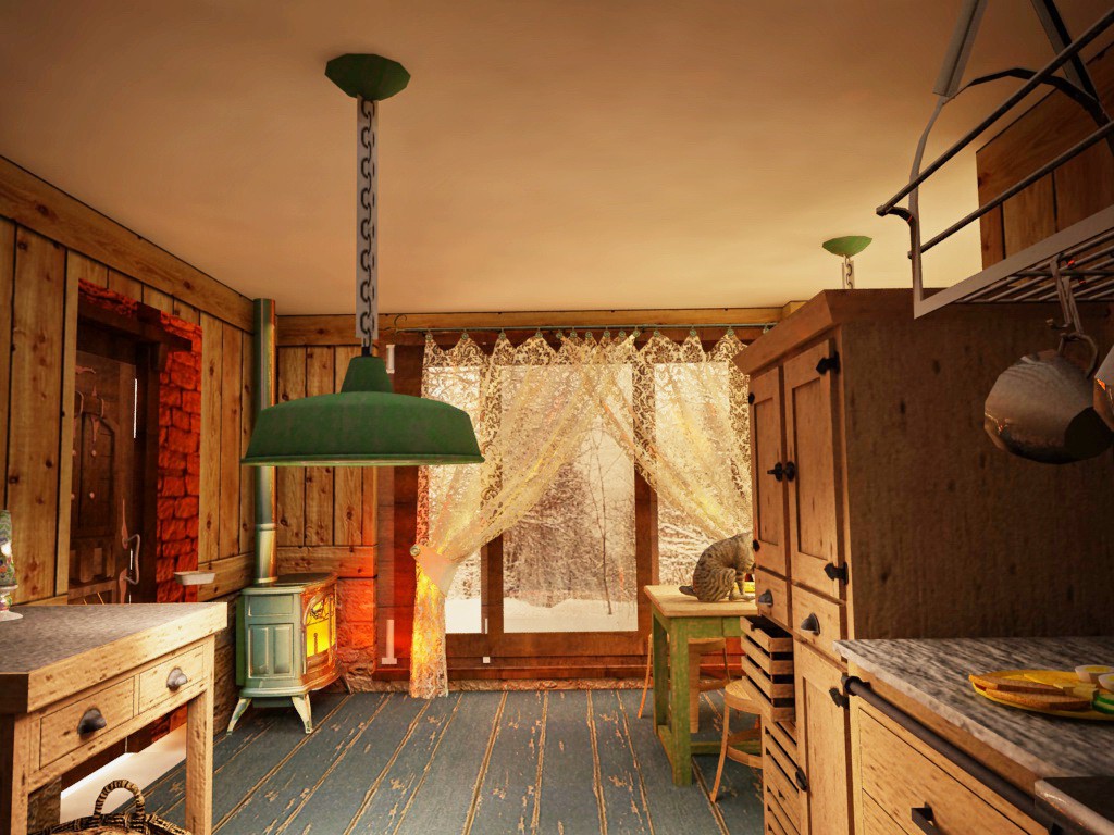 very small house very small house in Cinema 4d vray image