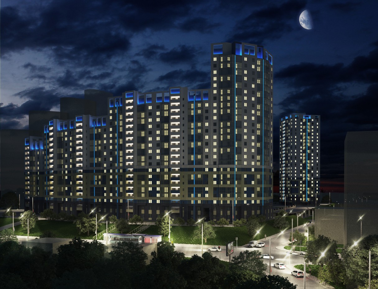 Жилой комплекс "Флагман" Жилой комплекс "Флагман" в 3d max corona render изображение