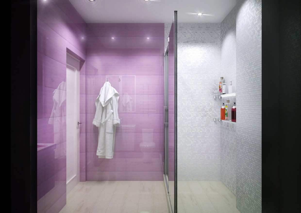 एक बाथरूम एक आधुनिक शैली में 3d max vray में प्रस्तुत छवि