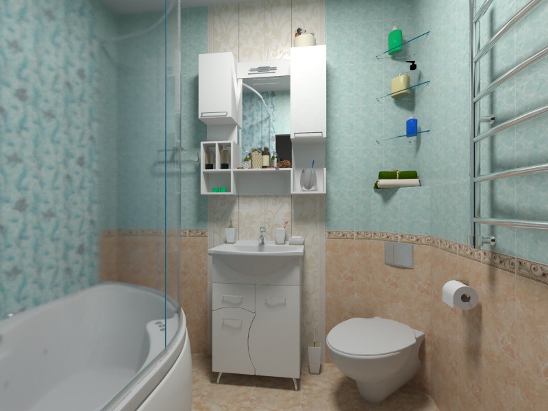 Ванная комната Ванная комната в 3d max vray изображение