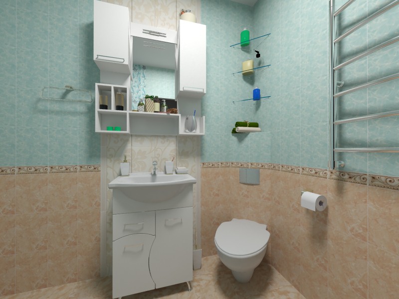 Ванная комната Ванная комната в 3d max vray изображение