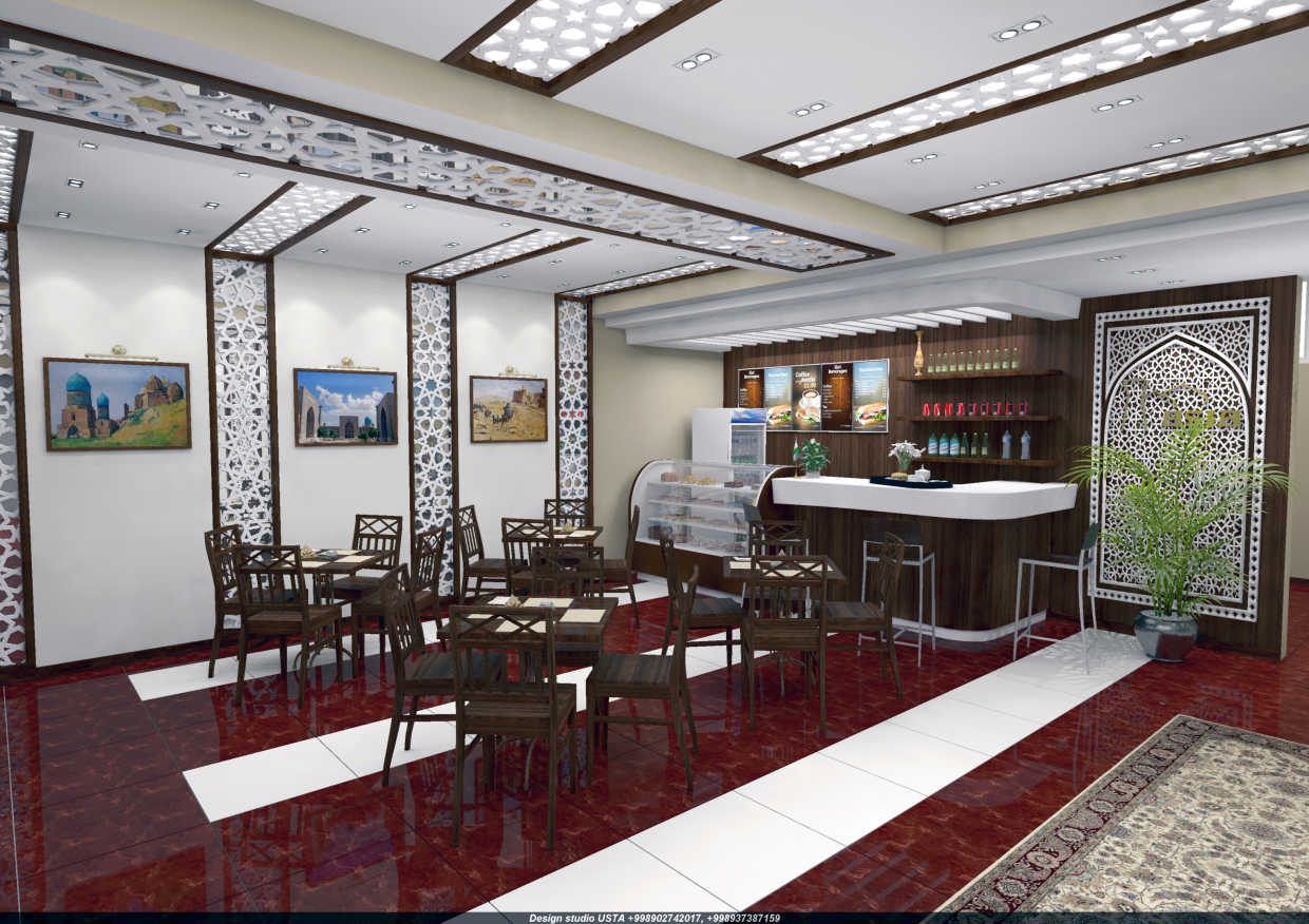 cafe in 3d max vray 3.0 image