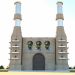 Cattedrale immaginaria con torri dorate in AutoCAD vray 3.0 immagine