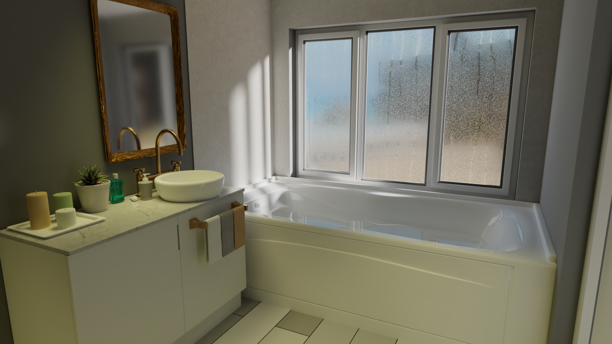 Ванна кімната ArchViz в Blender cycles render зображення