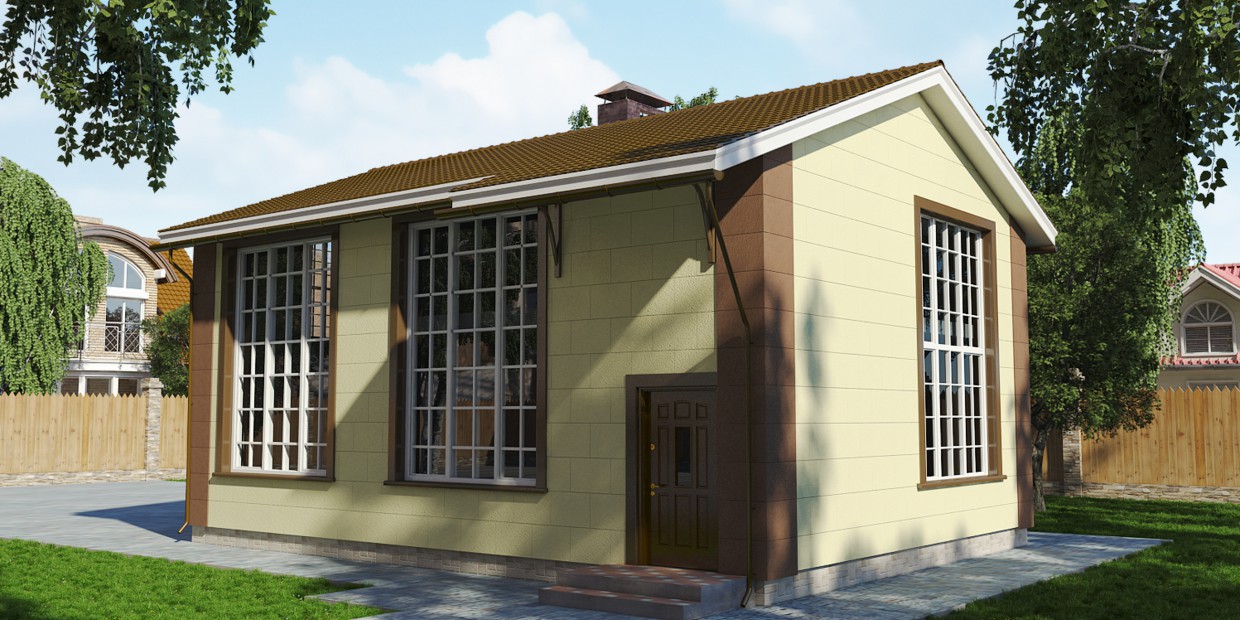 Proyecto de la reconstrucción de la casa de campo imagen de Proyecto de la reconstrucción de la casa de campo en 3d max vray