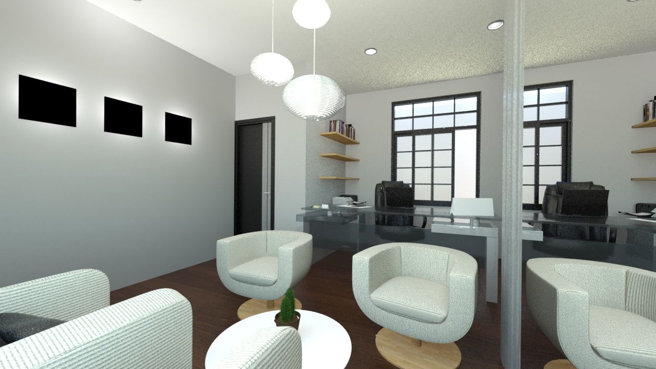 small office in 3d max mental ray image
