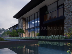 Покрокові послуги 3d-анімації для дивовижної вілли в Маямі, Флорида від студії 3d-архітектурної візуалізації
