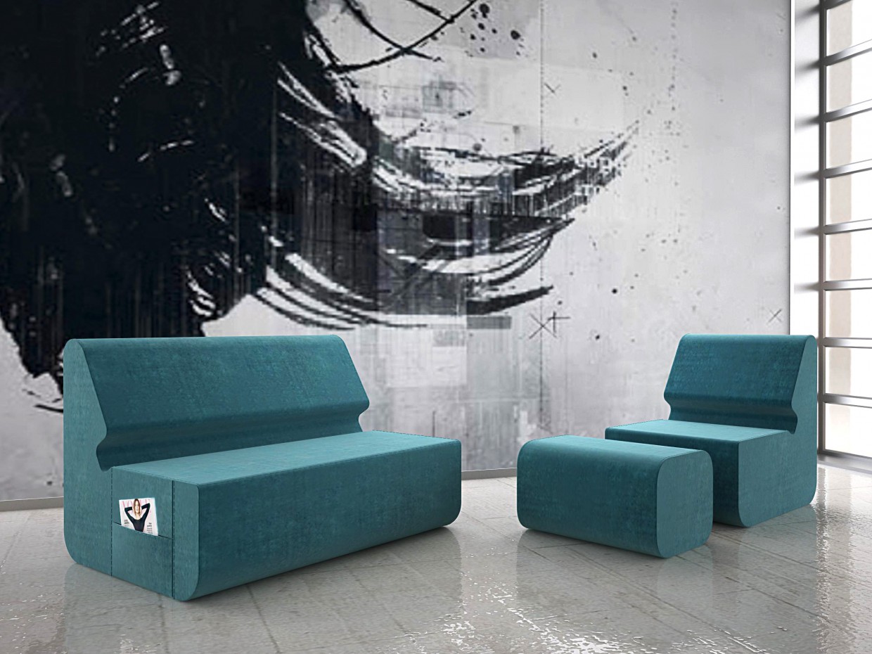 Design of upholstered furniture in 3d max vray image