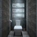 All'interno di un bagno nello stile di neobrutalizm in 3d max vray immagine