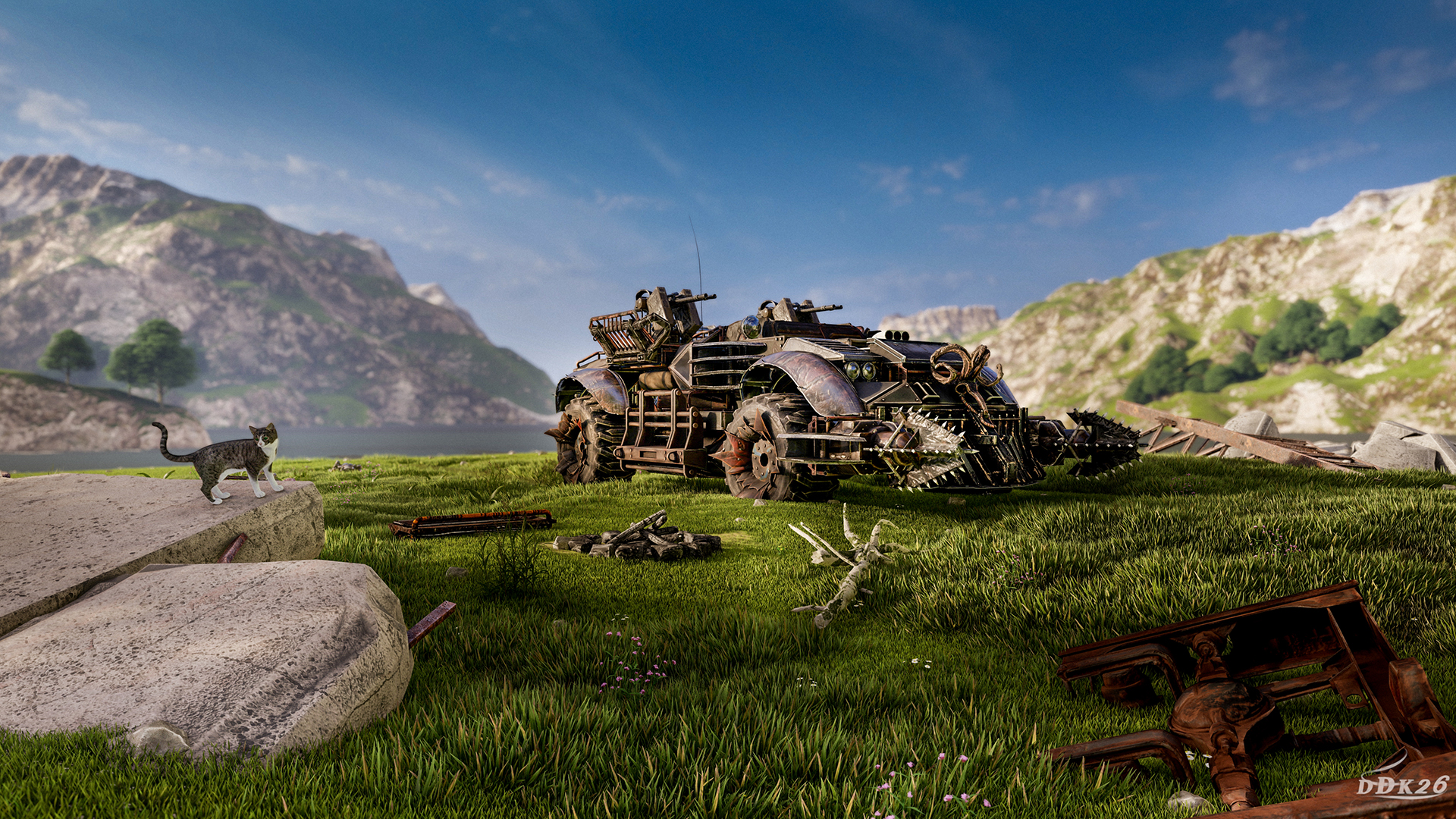 Picnic in the wasteland in 3d max Other image