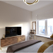 Visualization of theq bedroom in 3d max corona render image