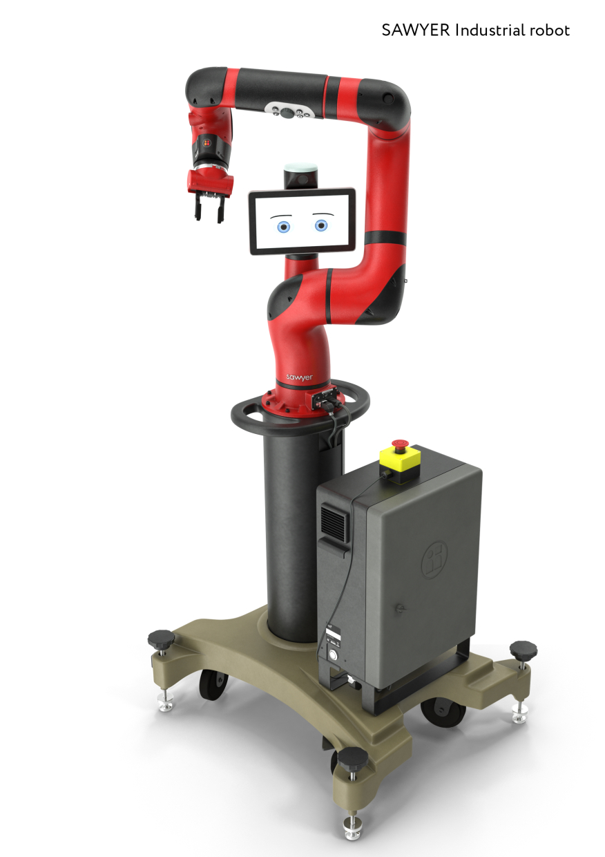 imagen de Robot industrial SAWYER en Cinema 4d vray 5.0