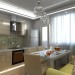One bedroom apartment in Tver. Kitchen in Cinema 4d corona render image