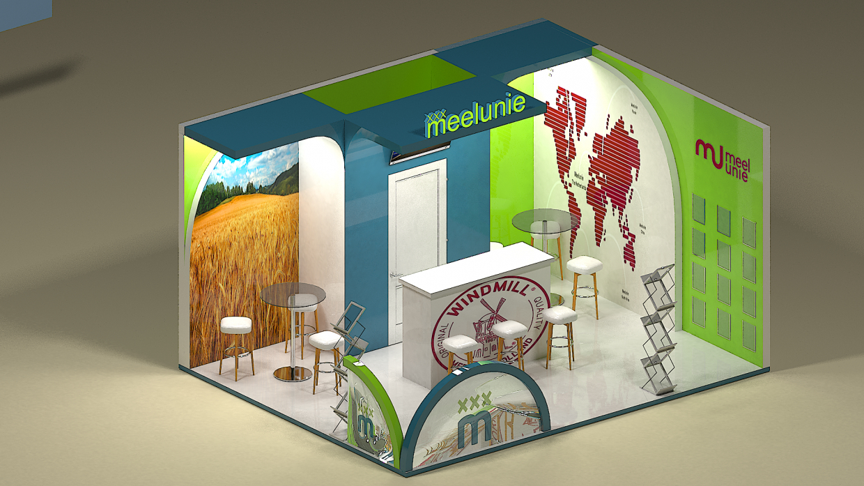 stand espositivo in 3d max vray 3.0 immagine