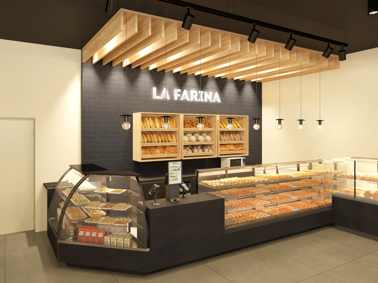 Café LA FARINA em 3d max vray 3.0 imagem