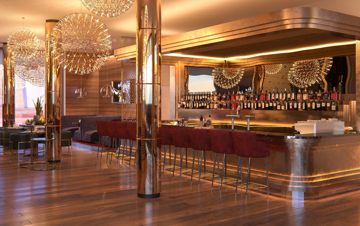 zona de salón imagen de zona de salón en 3d max corona render