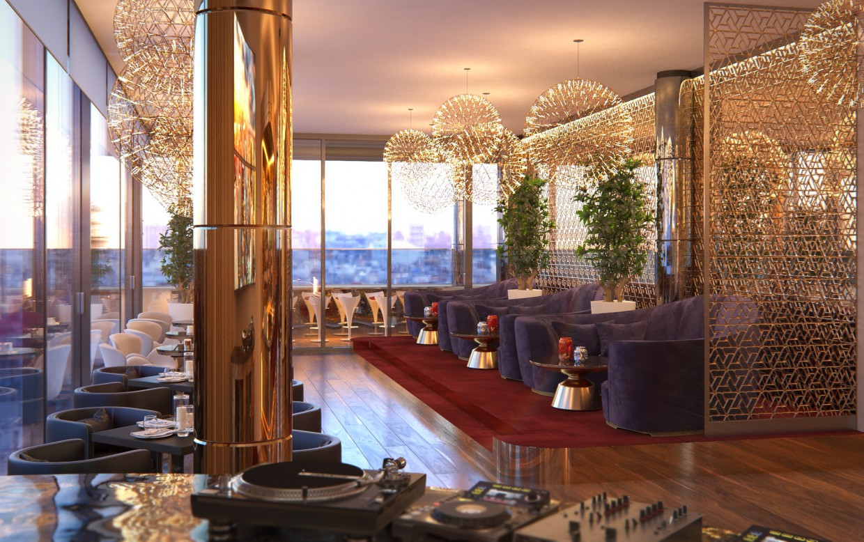 zona de salón imagen de zona de salón en 3d max corona render