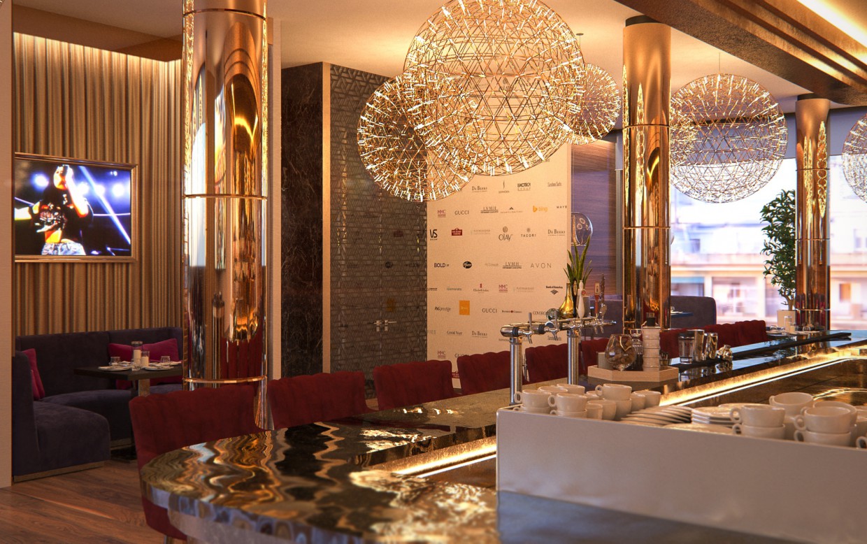 zona de salón imagen de zona de salón en 3d max corona render