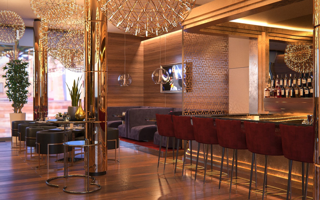 zona de salón imagen de zona de salón en 3d max corona render