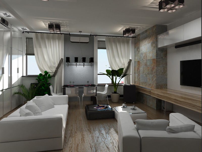 Гостиная Гостиная в 3d max vray изображение