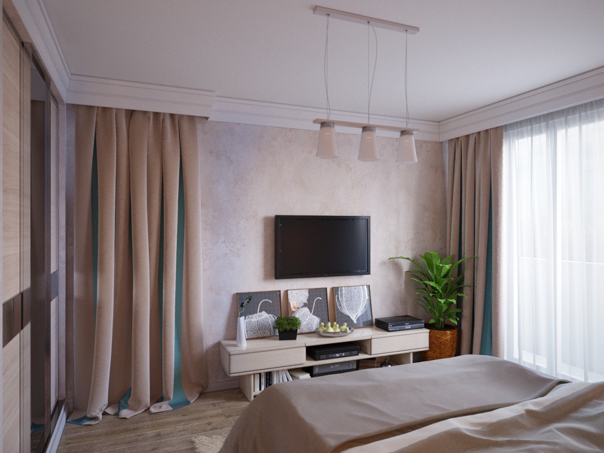 Спальня Спальня в 3d max corona render изображение
