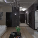 Living room-kitchen. space zoning in 3d max vray image