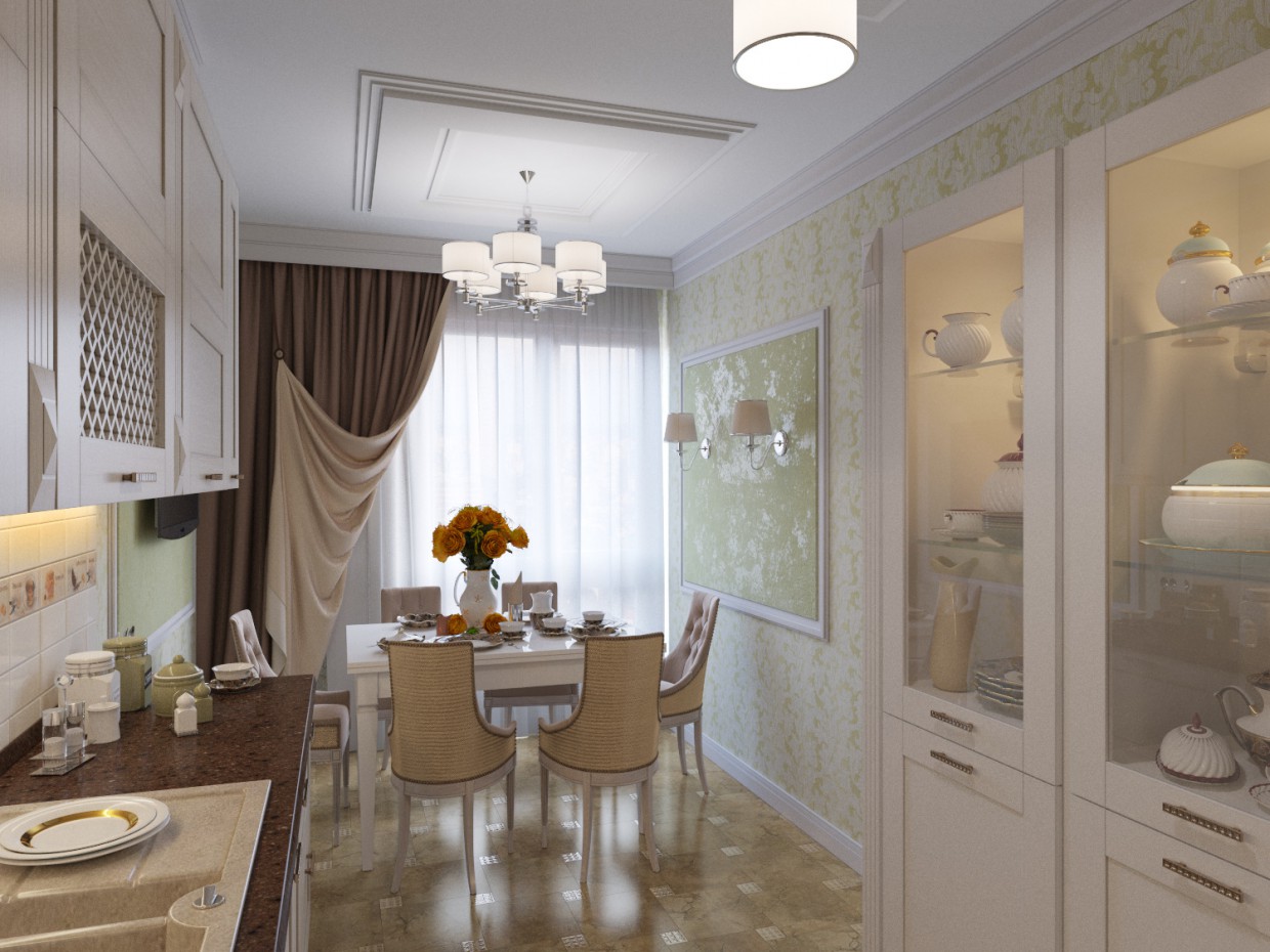 Кухня Кухня в 3d max corona render изображение