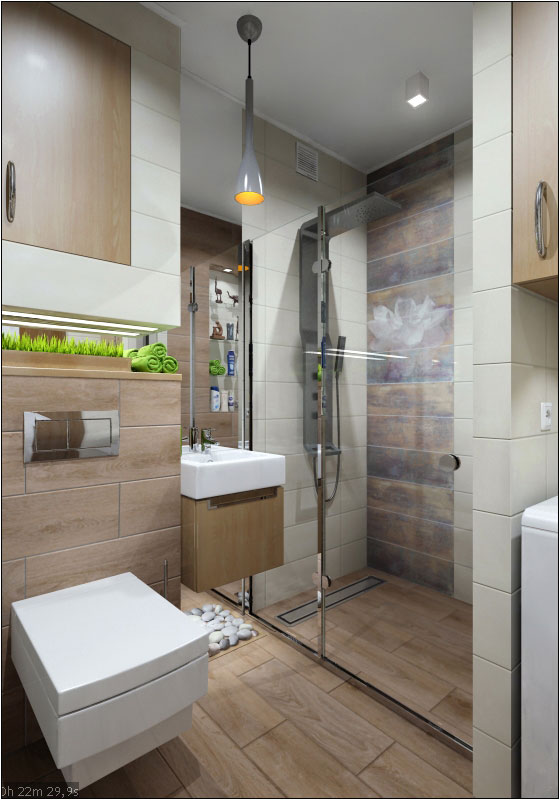 Design d'intérieur de la salle de bain d'invité à Tchernigov. dans 3d max vray 1.5 image