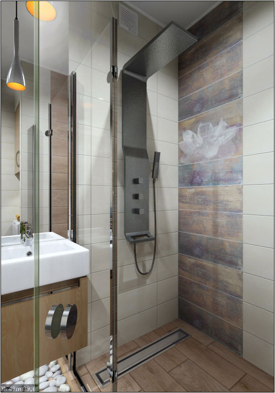 Design de interiores do banheiro de hóspedes em Chernigov. em 3d max vray 1.5 imagem