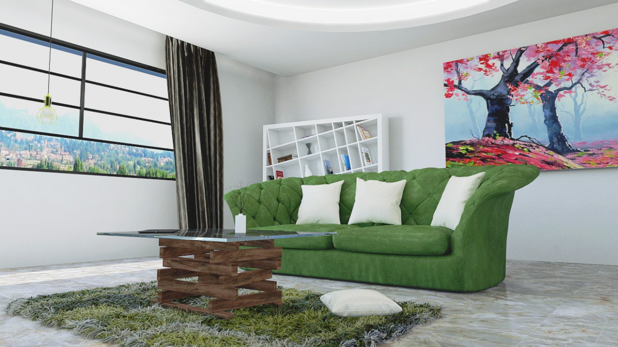 living room in 3d max mental ray image