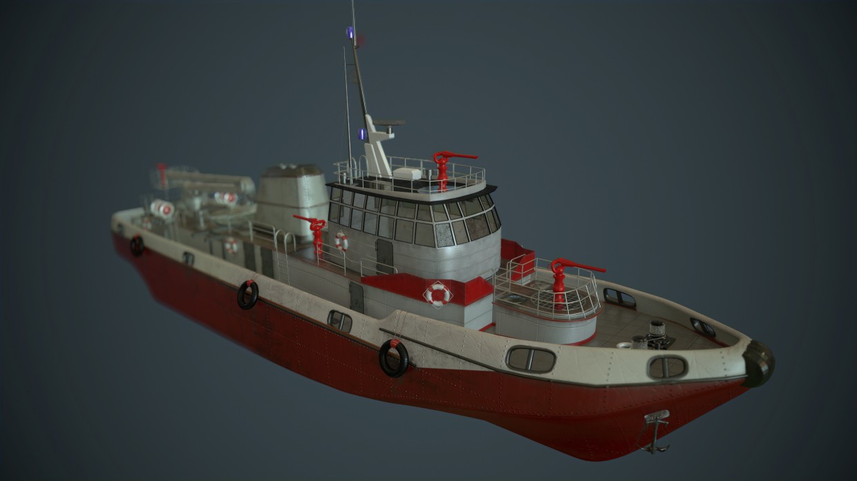 3d visualization Fire ship | 3dlancer.net